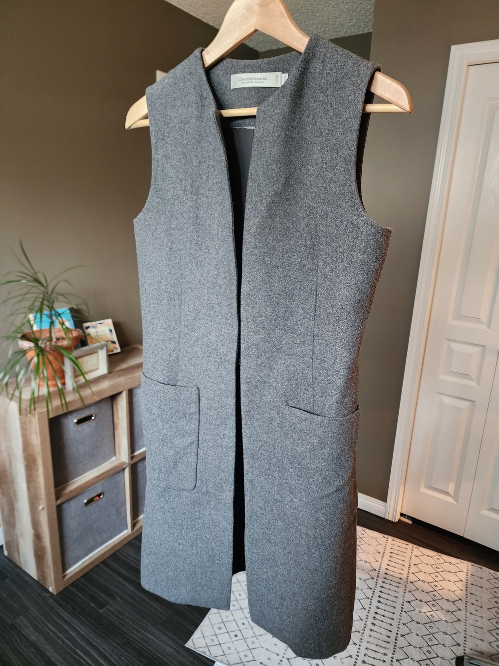 Contemporaine Gray Wool Sleeveless Coat - CONTEMPORAINE